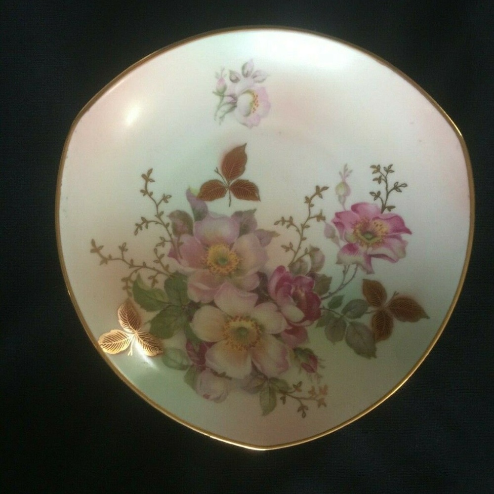 Vintage Schumann Wild Rose Three Point Dish